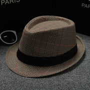 Unisex Plaid Fedoras Hats