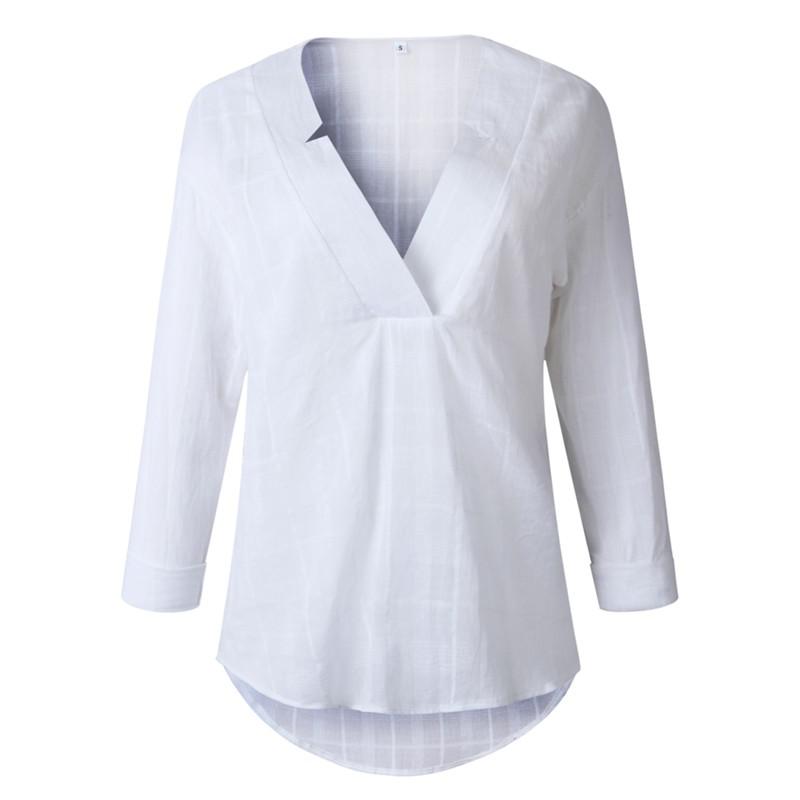 V-neck Cross Cut Blouses