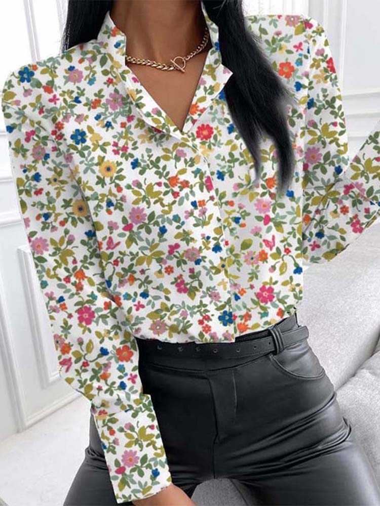 Floral Print OL Blouses