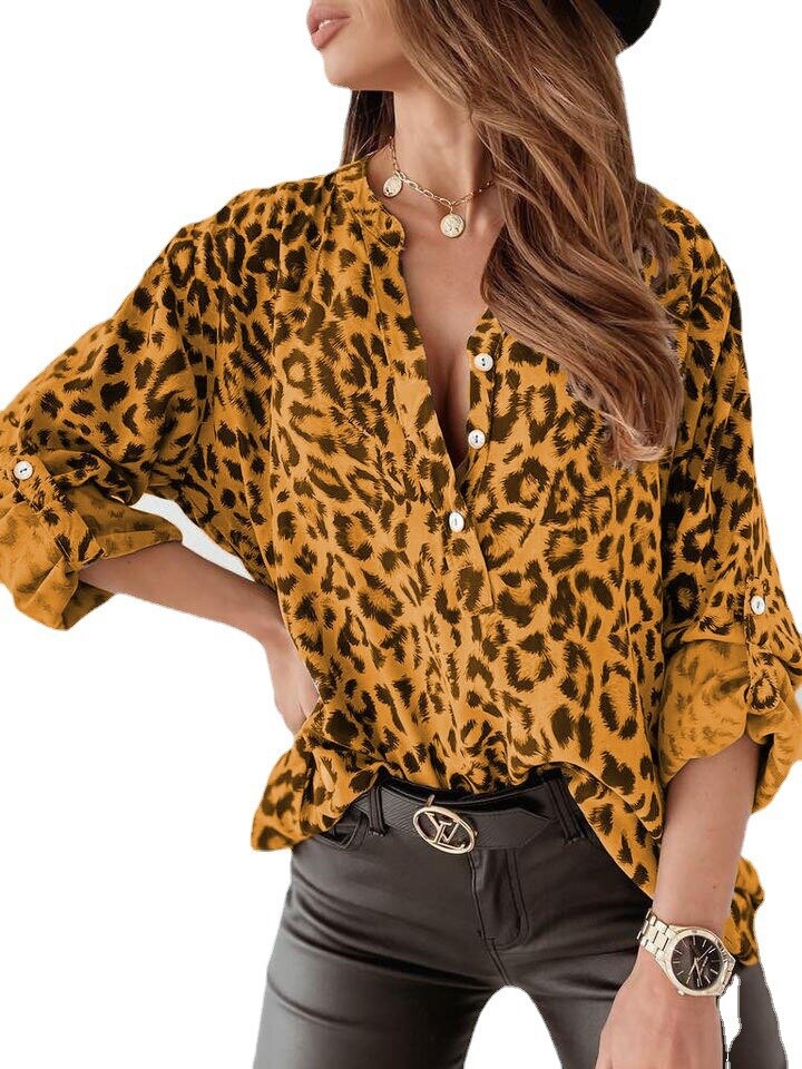 Elegant Leopard Print Blouse