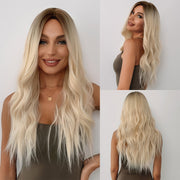 EASIHAIR Long Wavy Blonde Heat Resistant Synthetic Wigs