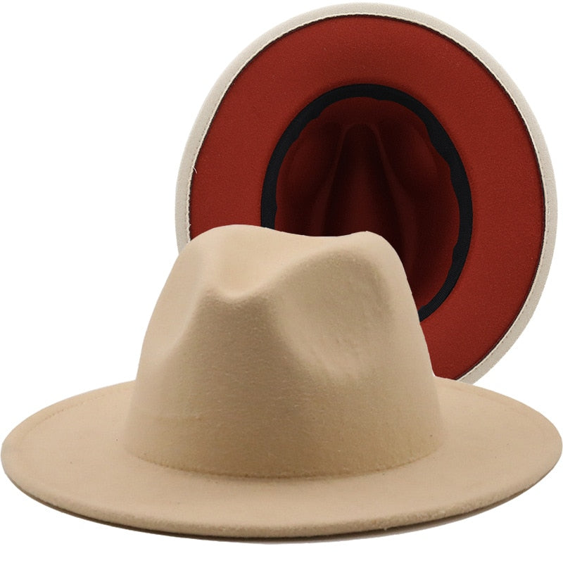 Unisex Vintage Wide Brim Fedora Hats