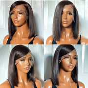 Short Straight Bob Lace Front Human Hair Wigs