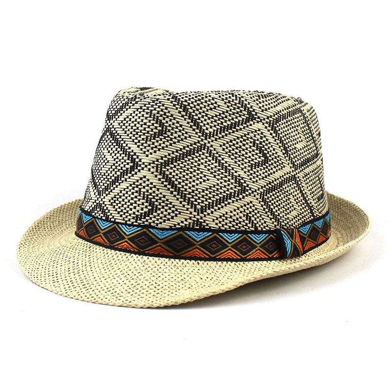 Unisex Plaid Fedoras Hats