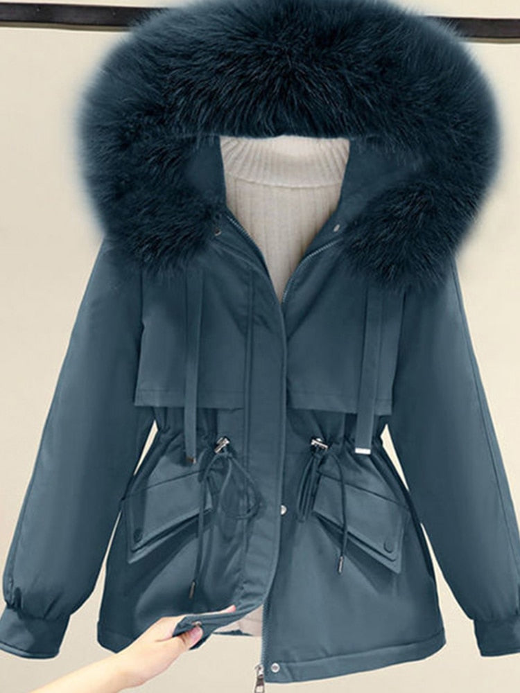 Big Fur Hooded Parka Down Coat