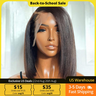 Brazilian Straight Transparent  Bob Wigs