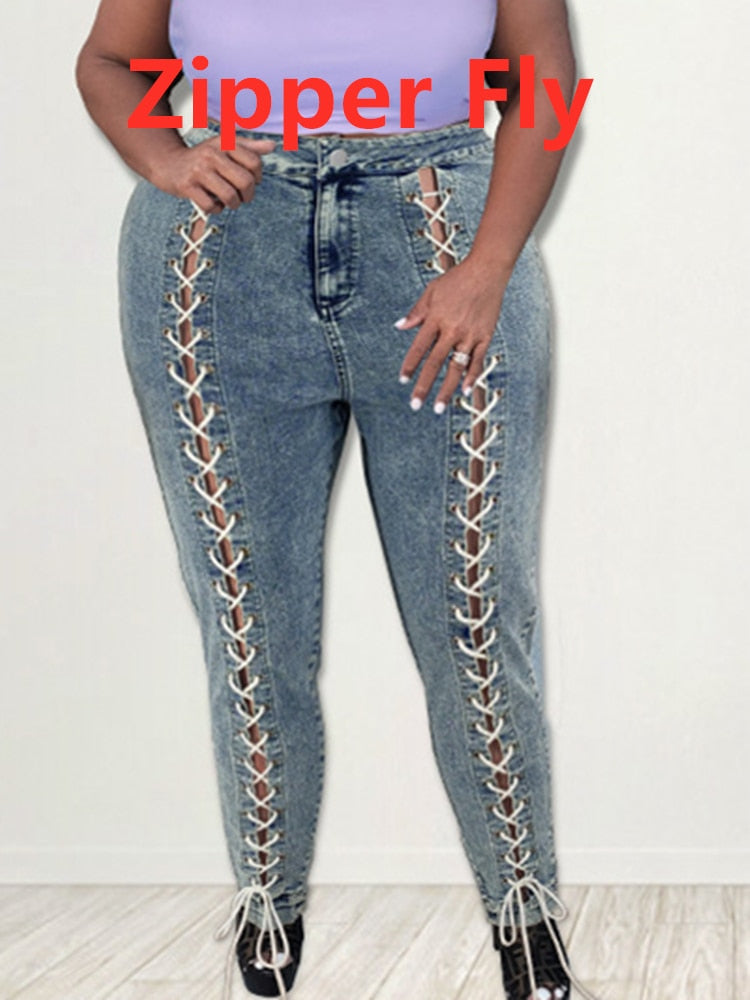 Denim Wash Pencil Pants