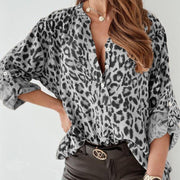 Elegant Leopard Print Blouse