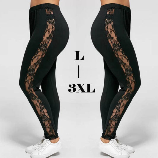 Cut Out Black High Waist Leggings