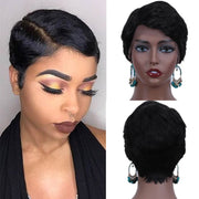 Rebecca Pixie Cut Human Hair Transparent Lace Front Wig