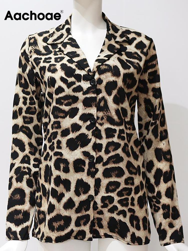 Vintage Leopard Print Blouse