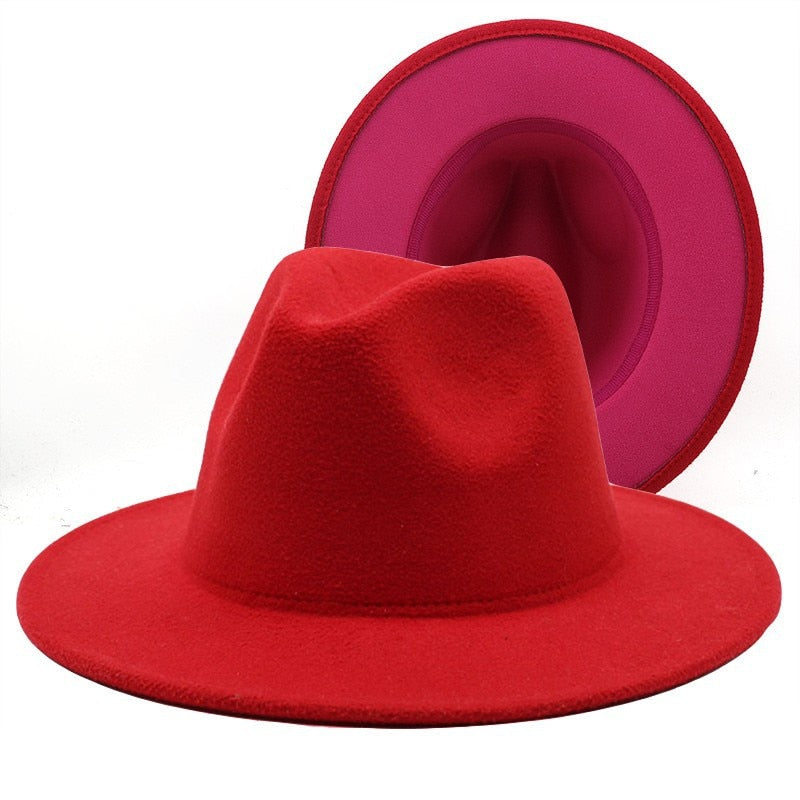 Unisex Vintage Wide Brim Fedora Hats