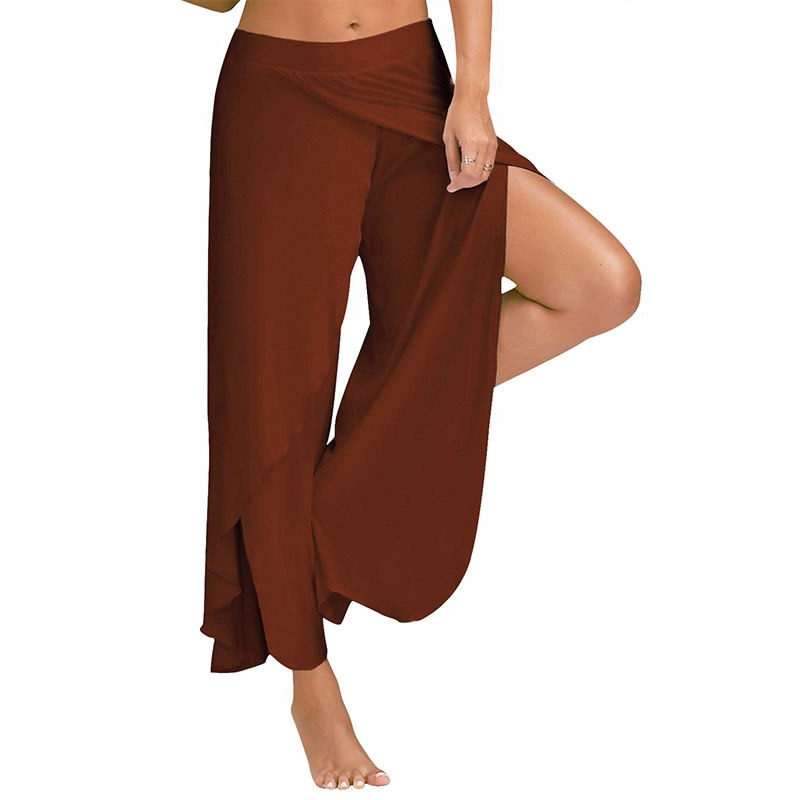 Wide Leg Yoga Split Workout Pants