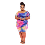 Two Piece Short Sleeve Tie Dye Sets