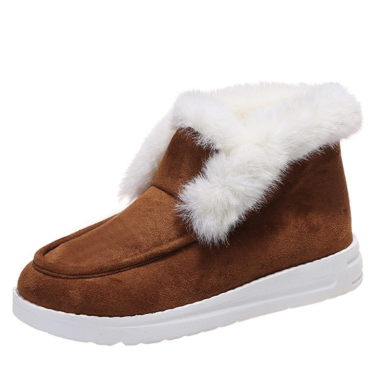 Velvet Short Snow Boots