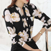 V-Neck Chiffon Blouse