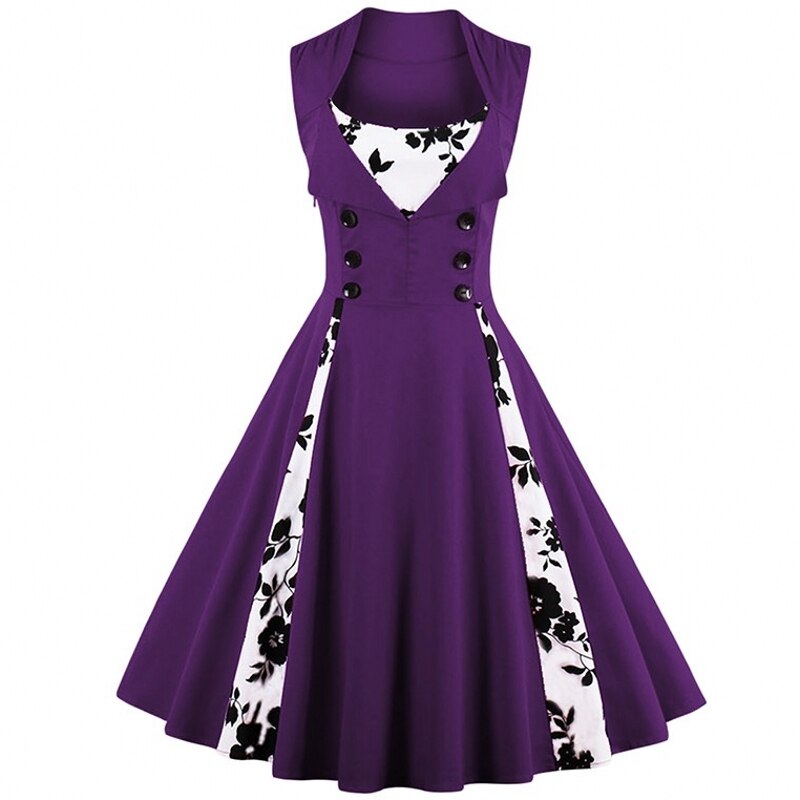 Rockabilly Swing Sleeveless Pin Up Dresses