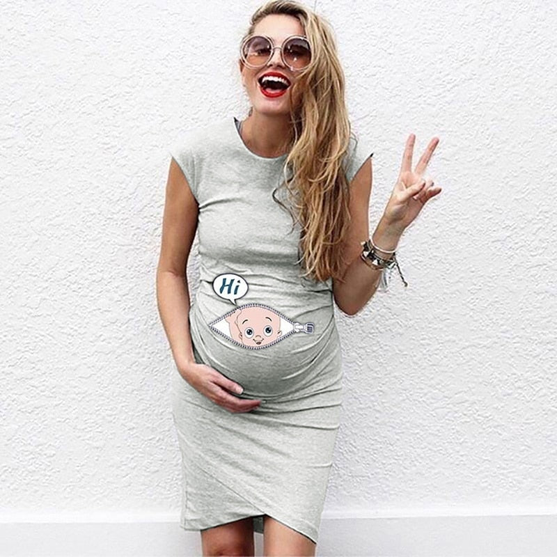 Loose Maternity T Shirt Dress