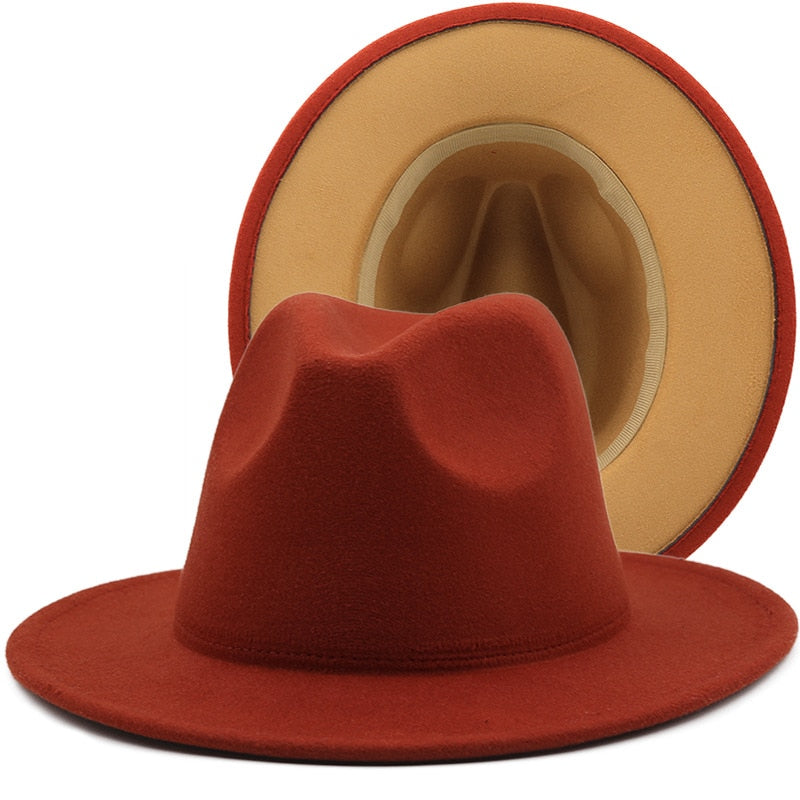 Unisex Vintage Wide Brim Fedora Hats