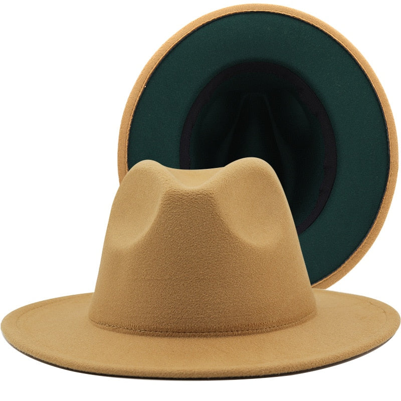 Unisex Vintage Wide Brim Fedora Hats