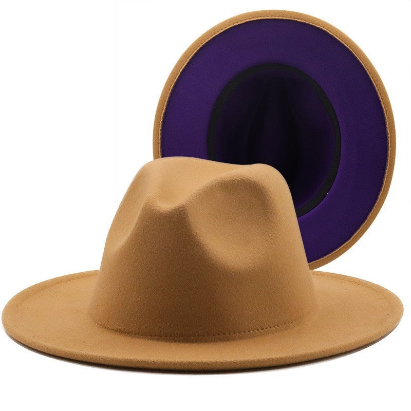 Unisex Vintage Wide Brim Fedora Hats