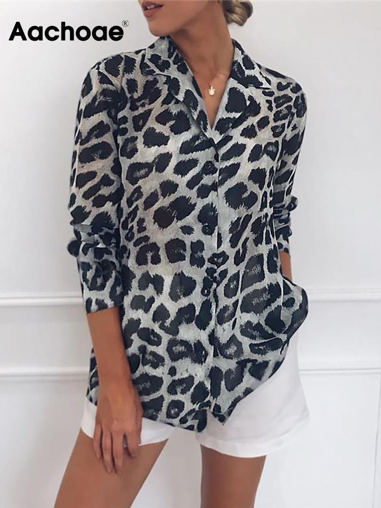 Vintage Leopard Print Blouse