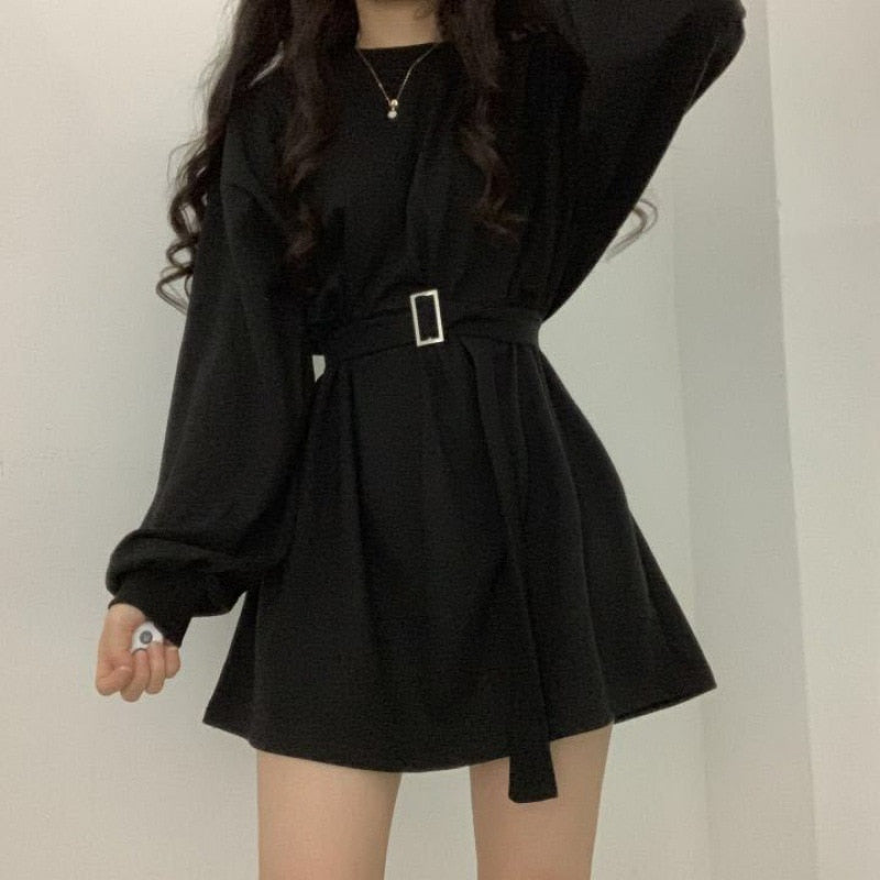 Loose High Waist Sweater Dress