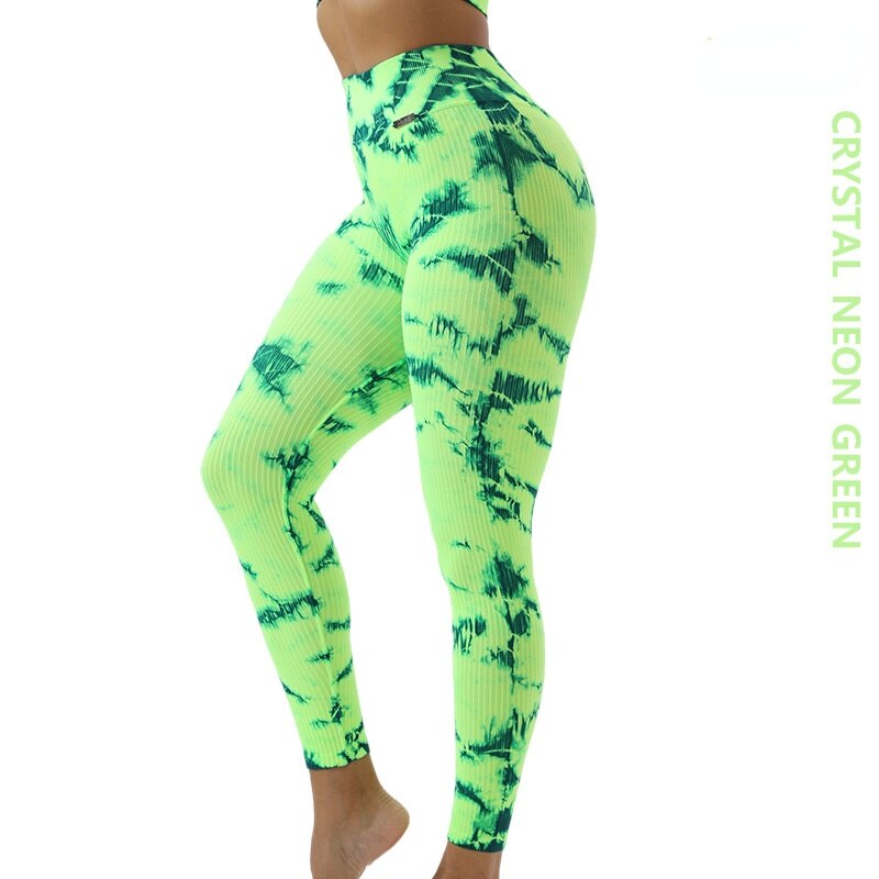 2pc Seamless Tie-dye Yoga Suit Sets