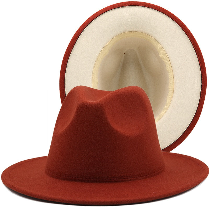 Unisex Vintage Wide Brim Fedora Hats