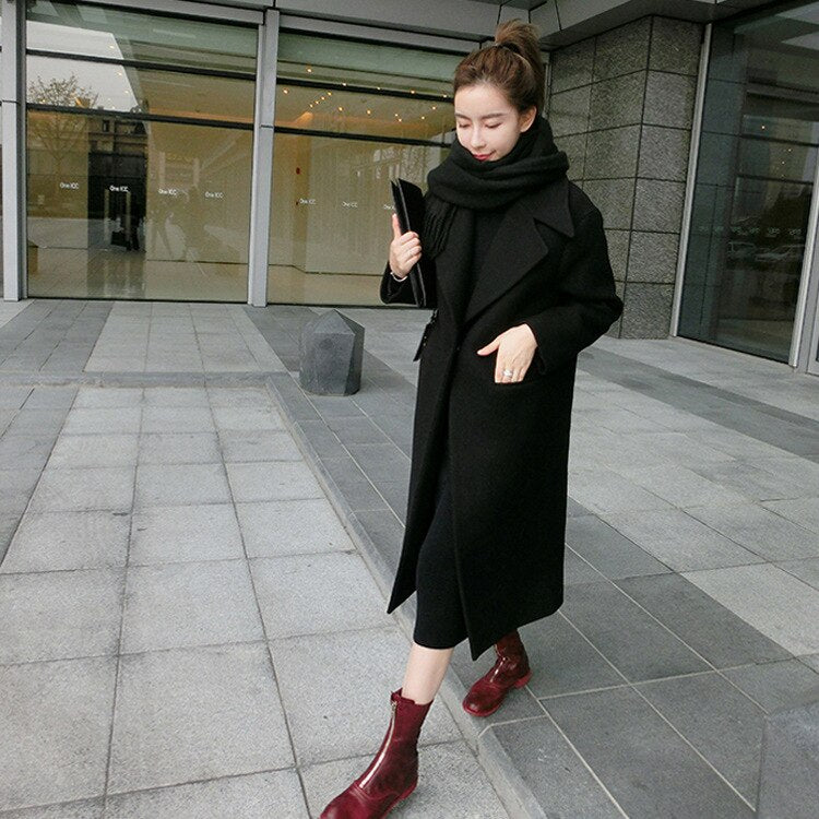 Single Button Wool Overcoat