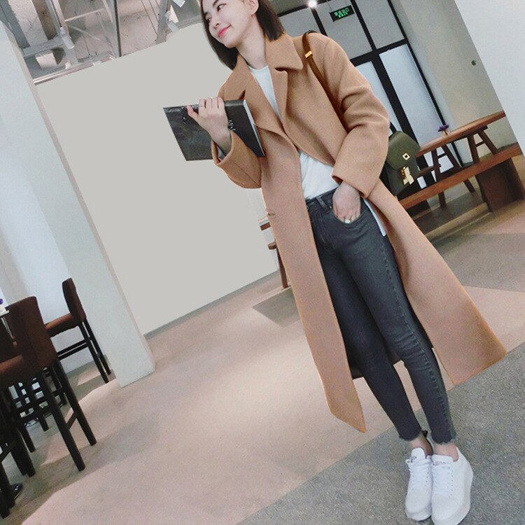 Single Button Wool Overcoat