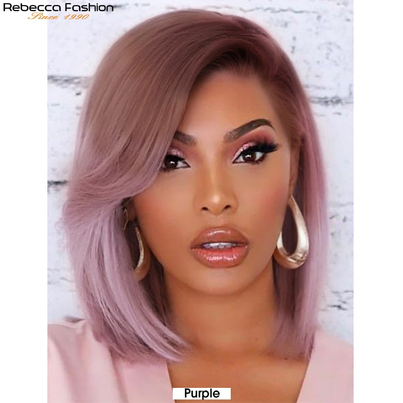 Short Bob Cut Lace Front Human Hair Wigs