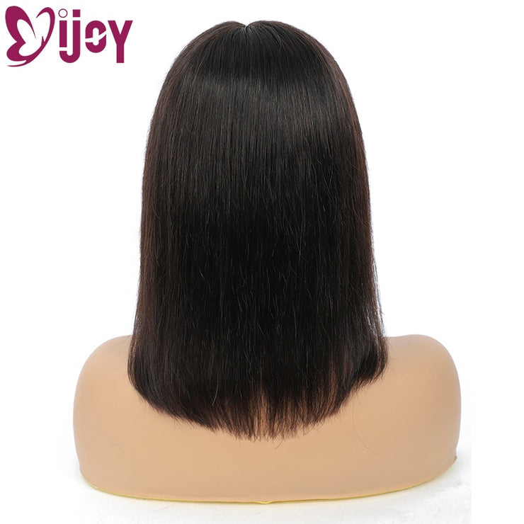 T Part Lace Human Hair Short Bob Wig