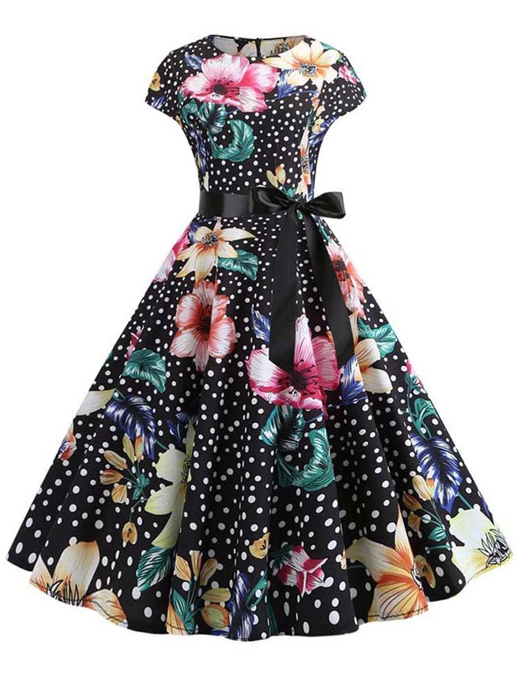 Rockabilly Polka Dot & Floral Dresses and Petti Skirts