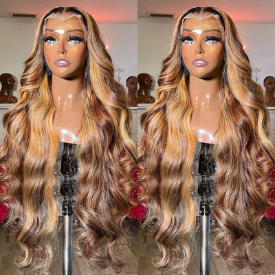 Lace Front Highlight Human Hair Wigs