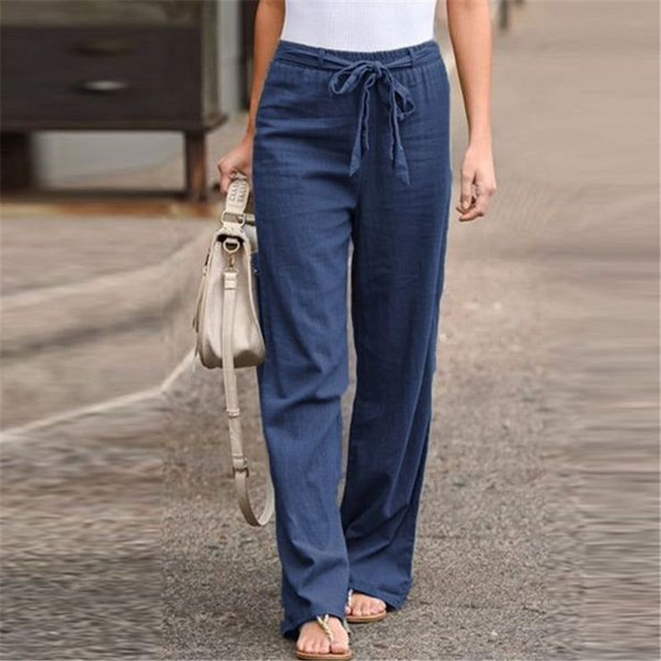 Ankle-length Linen Pants