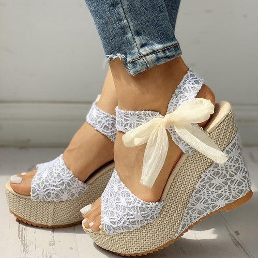 Wedge heel Lace-Up Sandals