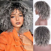 Short Gray Synthetic Wigs