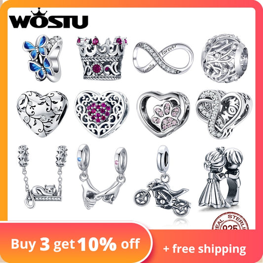 Real 100% 925 Sterling Silver Charms