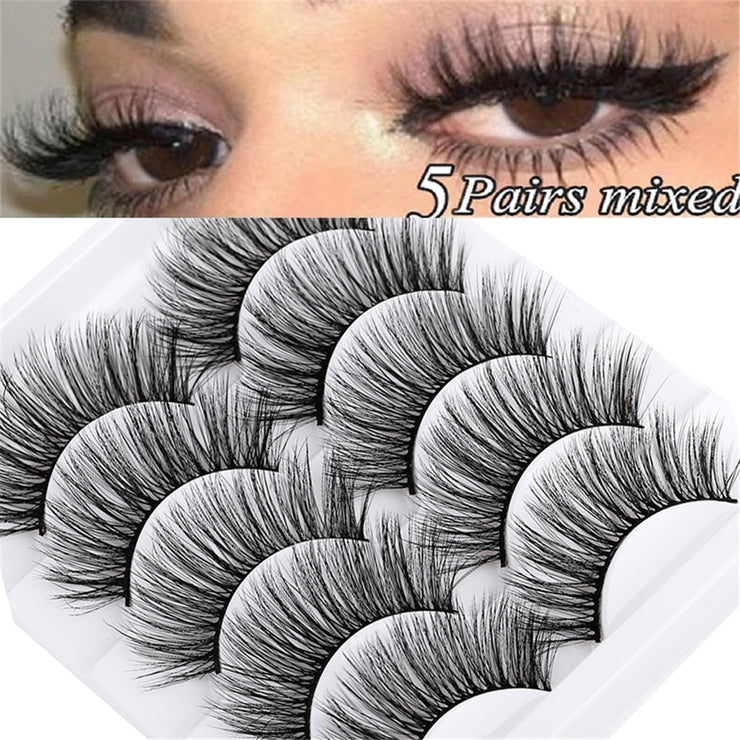 5 Pairs 5D Mink Eyelashes