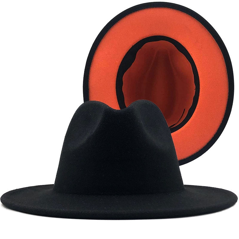 Unisex Vintage Wide Brim Fedora Hats