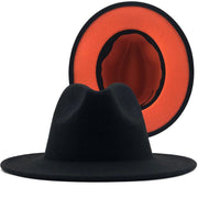 Vintage Unisex Wide Brim Wool Felt Fedora