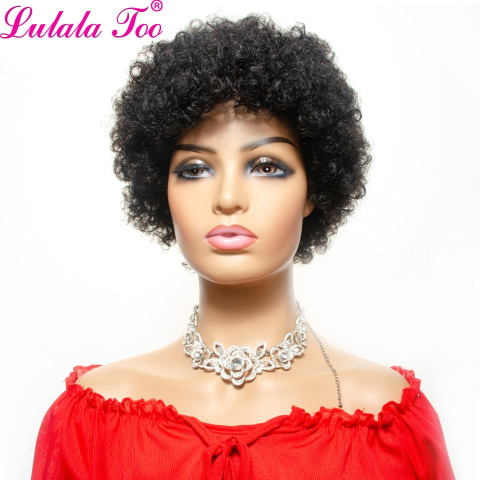 Kinky Brazilian Natural Curly Short Afro Wig