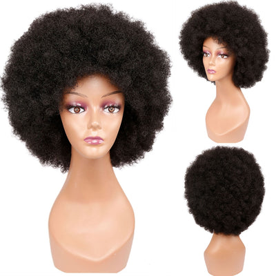 Synthetic Short Fluffy Afro Wigs