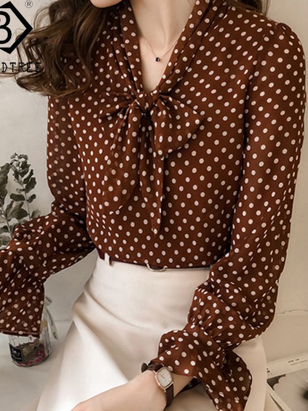 Vintage Polka Dot Blouses