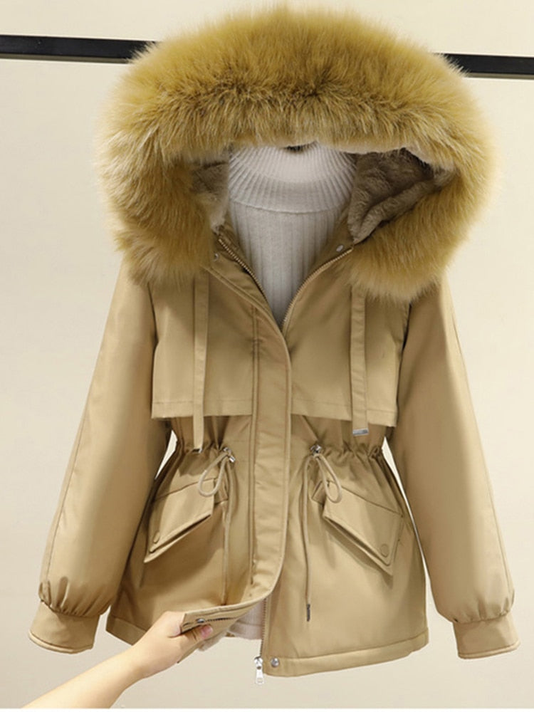 Big Fur Hooded Parka Down Coat