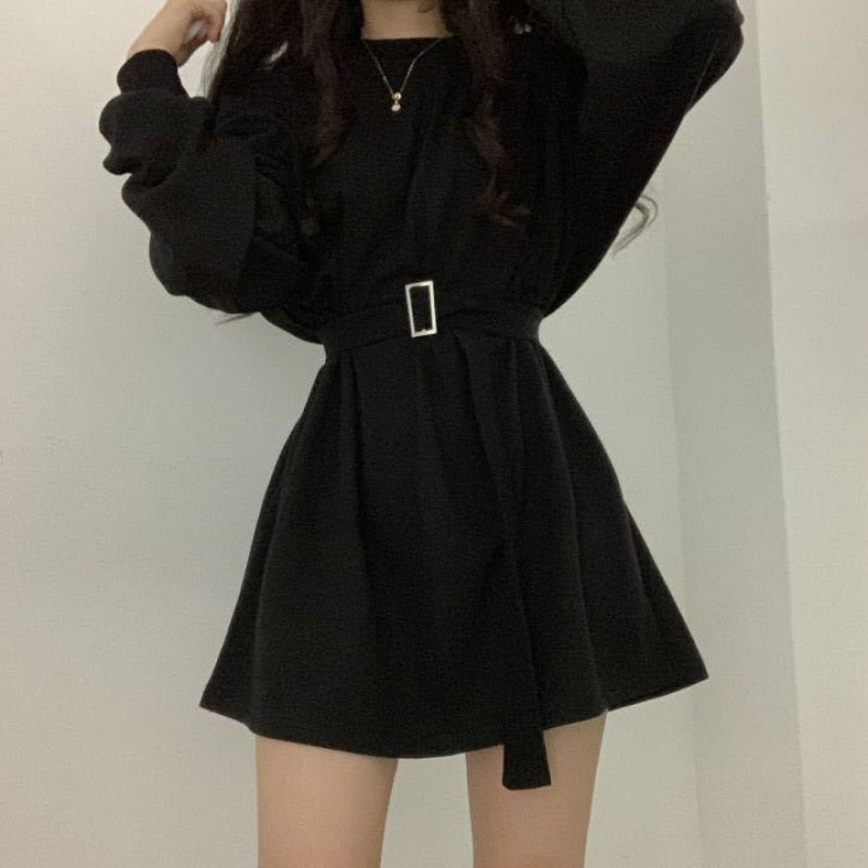 Loose High Waist Sweater Dress