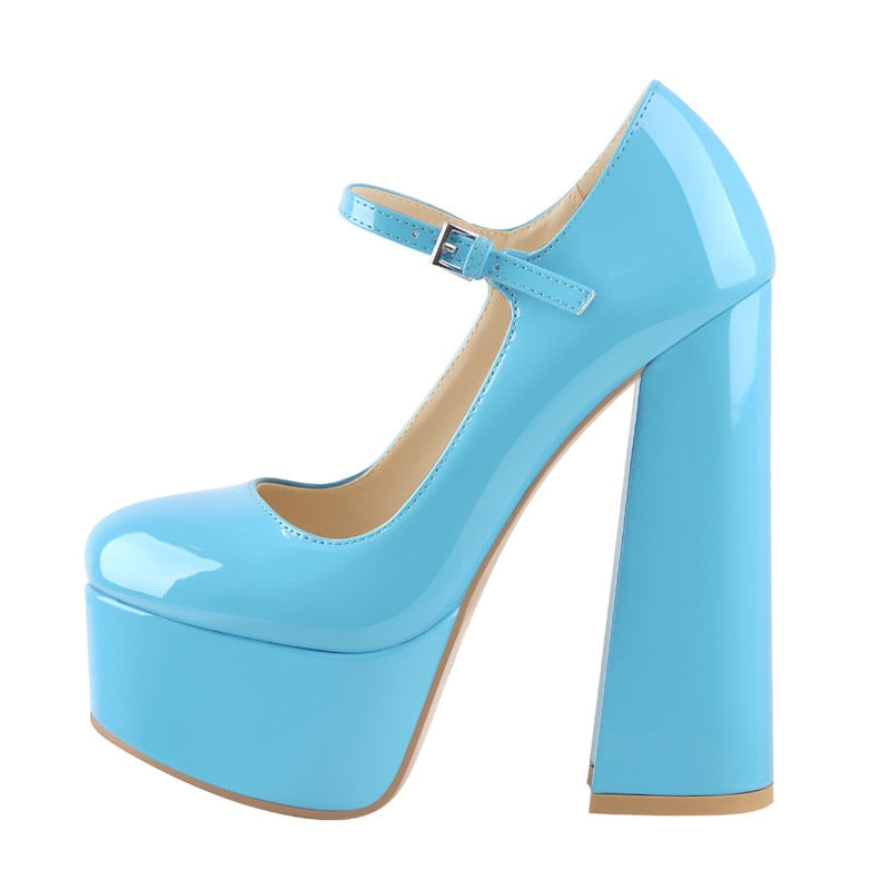 Mary-Jane 16CM Ankle Strap High Heels