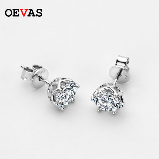 Dimond Moissanite Stud Earrings100% 0.5-1 Carat Dimond