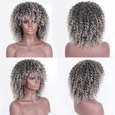 Short Gray Synthetic Wigs